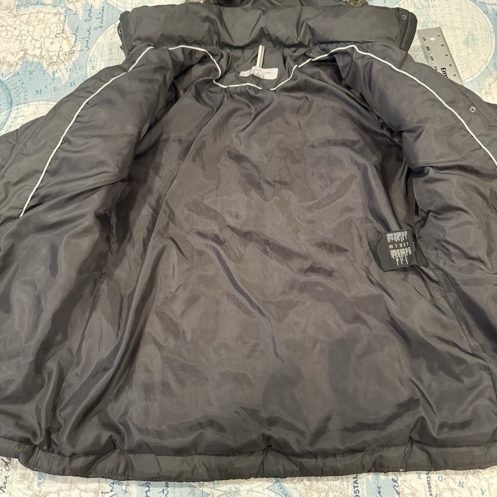 Andrew Marc New York Faux Fur Trimmed Hooded Down Puffer Parka Jacket Gray XL - Picture 9 of 16
